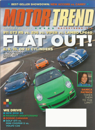 MOTOR TREND 2007 OCT - DANICA TESTS, HISTORY OF FERRARI
